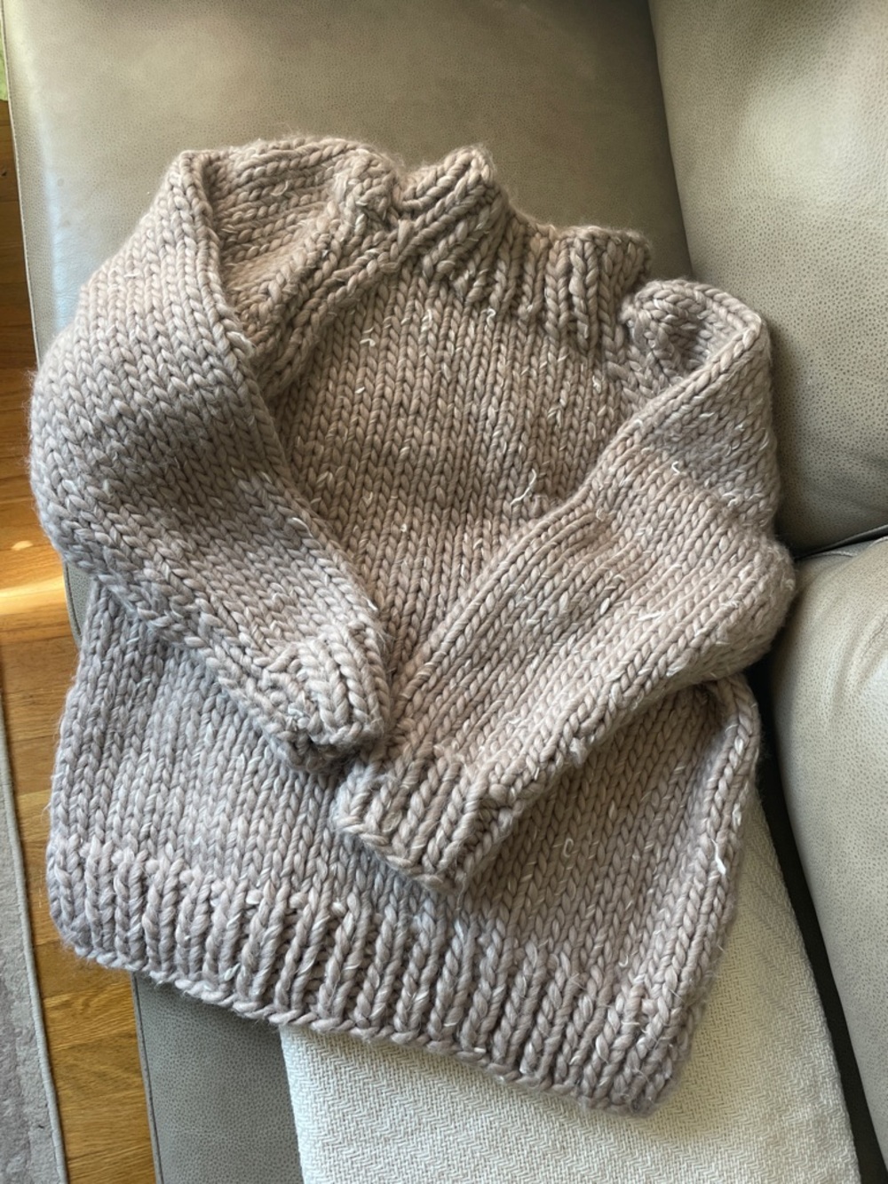 Chunky hand knitted sweater